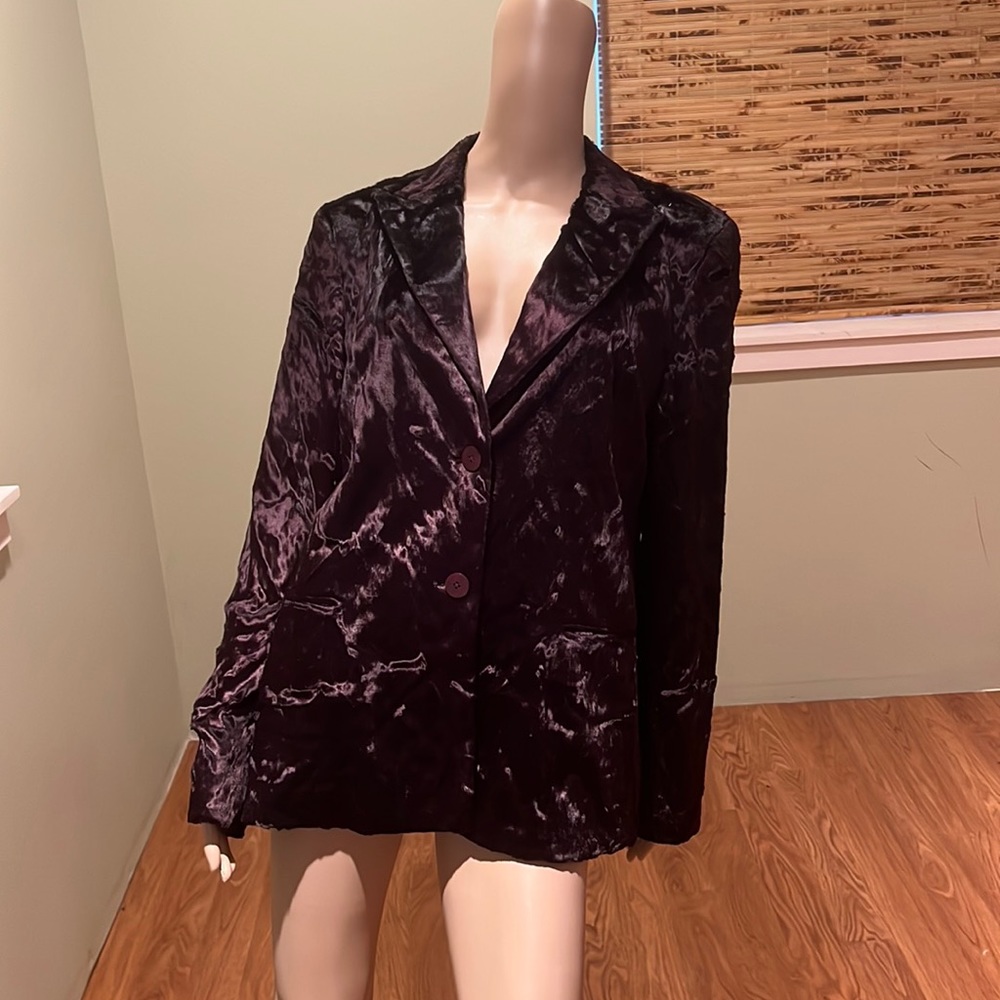 DKNY Vintage Brown Faux Fur Blazer Gorgeous And Unique Size 14